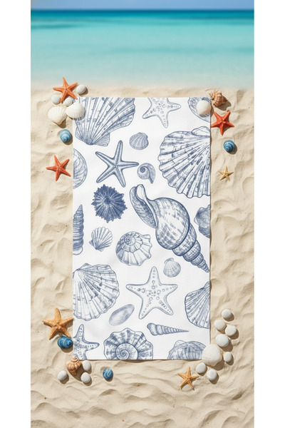 BETHA Sea Minare Patterned Patterned Cotton Beach Towel – Patterned Design – 75X150 cm