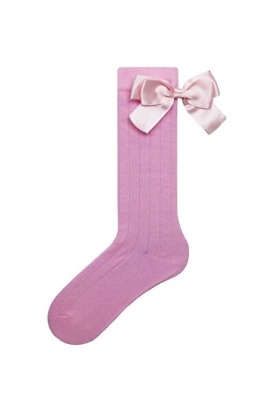 Bross Bow Pink Children's Knee Socks
