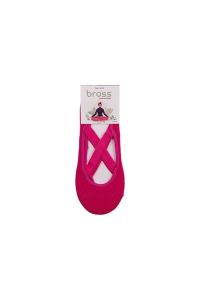 Bross Pink Non-slip Sole Women's Yoga Socks