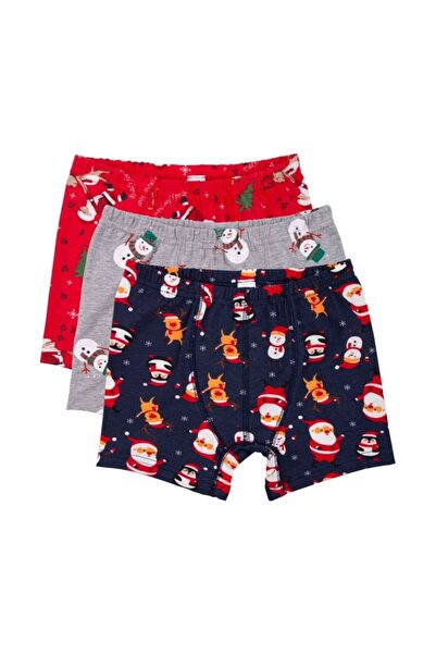 Bross Коледни детски боксерки - комплект от 3 цветни части