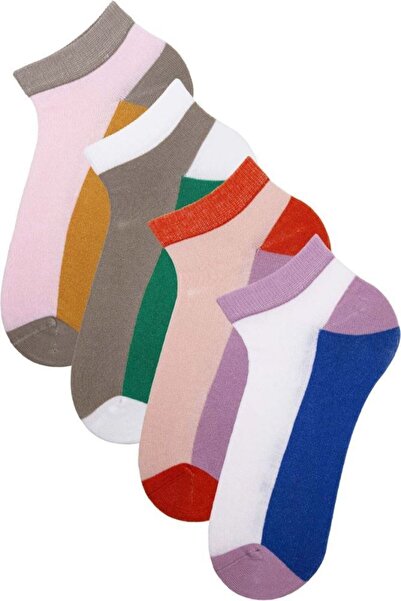 Bross Women's Colorful 4-Piece Step Socks