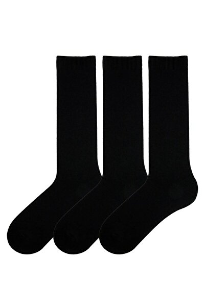 Bross 3 Lü Kız Çocuk Desensiz Dizaltı Çorap