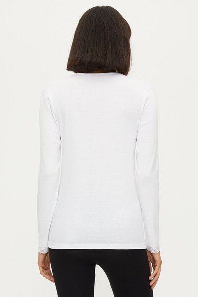 Bross 1033 100% Cotton Long Sleeve 2 Pieces Women's Undershirt T-Shirt