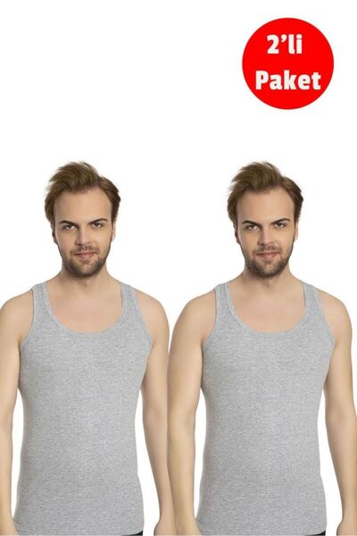 Bross Чоловічий 100% бавовна 2-парений майка 1008 Сірий