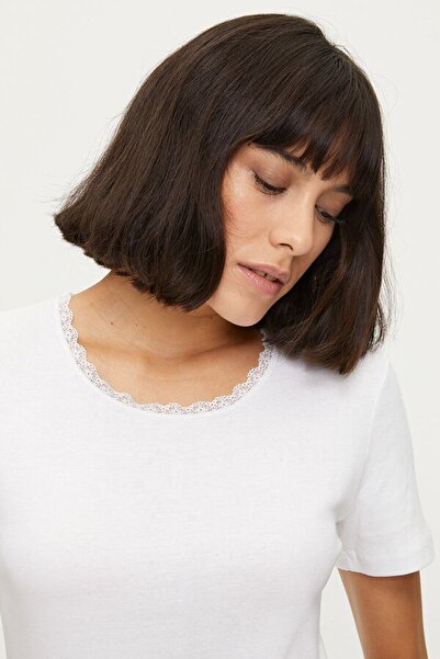 Bross 1032 100% Cotton Lace 2-Piece Women's Undershirt T-Shirt