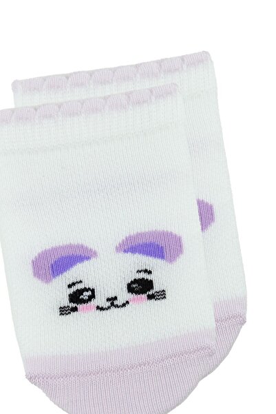 Bross 3lü Animal Face Kız Bebek Çorap