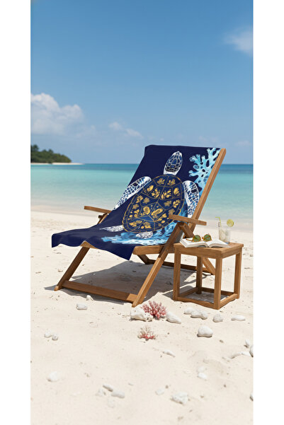 BETHA Turtle1 Patterned Cotton Beach Towel – Patterned Design – 75X150 cm