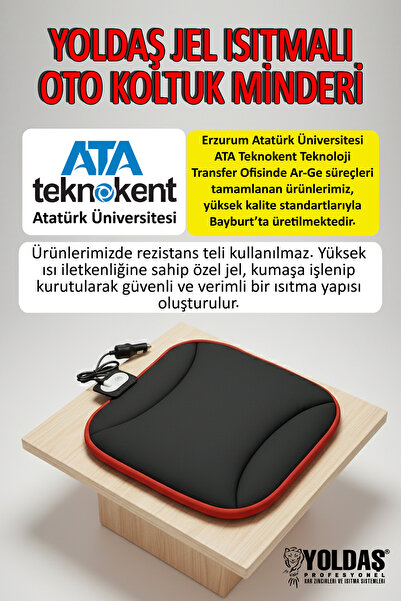 Genel Markalar Yoldaş Isıtmalı Oto Koltuk Minderi Tekli, Siyah Renk 15 Saniyede Hızlı Isıtma 1 Yıl Garanti.
