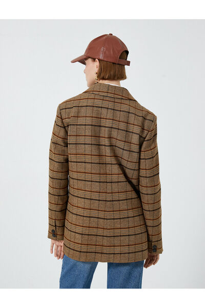 Koton Μπουφάν σακάκι με διπλό στήθος - με κουμπιά και λεπτομερή τσέπη