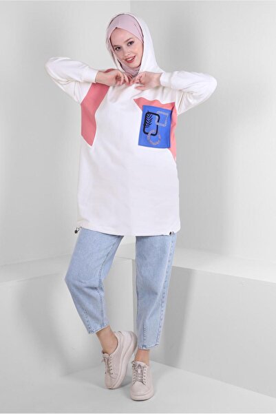 Alvina Tunica de trening imprimata cu gluga - 43622