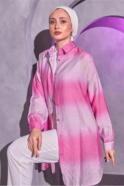 TRENDTESETTÜR Pink Transitional Women's Shirt Tunic - T 0514