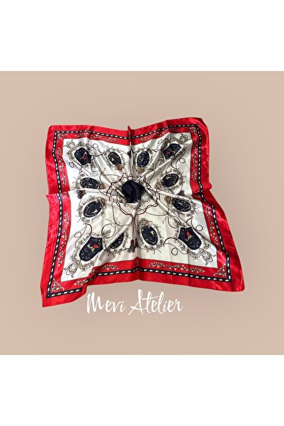 Mevi Atelier Renkli Karışık Desenli Fular 90 X 90