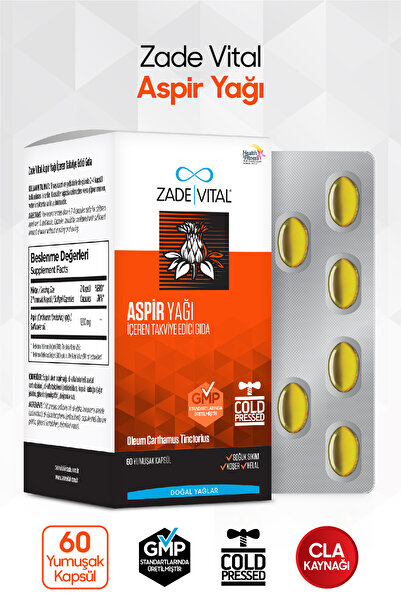 Zade Vital Aspir Yağı 60 Yumuşak Kapsül
