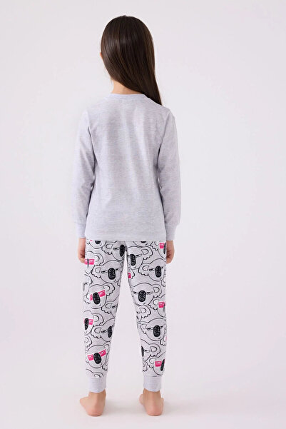 Rolypoly Girl's Gray Long Sleeve Pajama Set