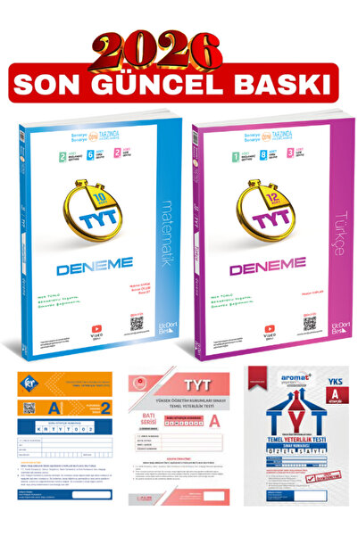 Üç Dört Beş Yayıncılık Üçdörtbeş Yay. 2026 Model Tyt Matematik 12 Li Deneme T...