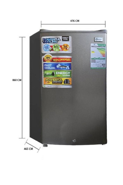 Dansat Single Door Refrigerator - 2.9 Cft - 83 L DNFS140R-S Silver