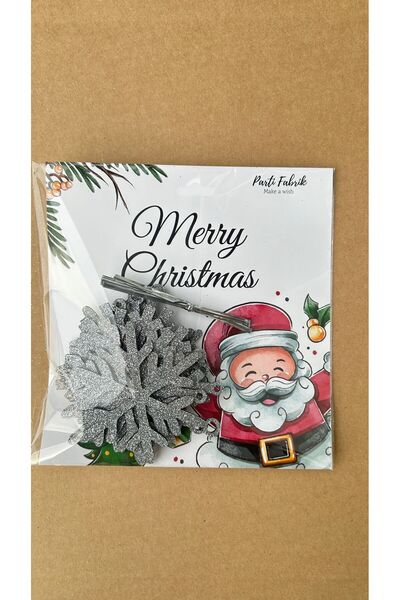 NG DİZAYN Στολίδι Χριστουγεννιάτικου Δέντρου 12 Τεμάχια 8x8cm Partifabrik Snowflake