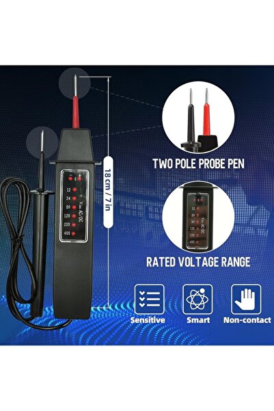 Jams Generic Electric Circuit Tester Non Contact AC/DC Voltage Test Pen 6-400V With LED Display