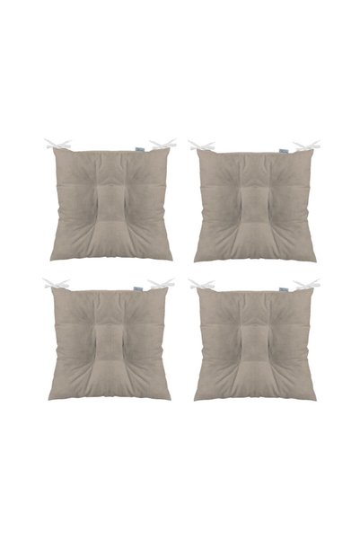 TEZKOTEKSTİL Set combo 4 perne pufoase pătrate pentru scaun, 40 x 40 cm, bej deschis