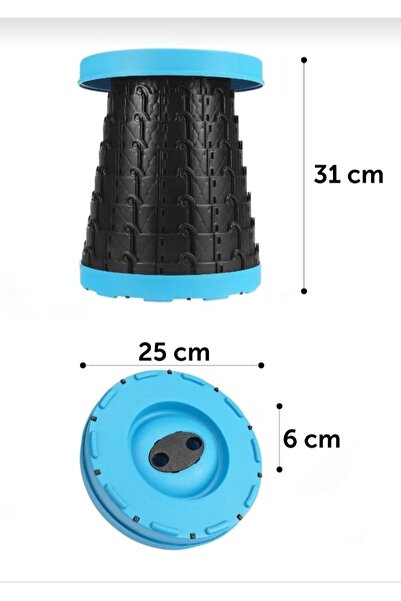 Pamit Toys Çok Amaçlı Katlanılabilir Tabure/Teleskopik Tabure/Karavan ,kamp. ...