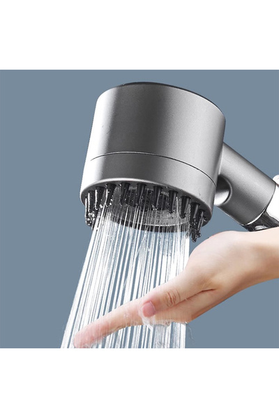 Fabrilux Cap de duș cu 3 funcții, buton de oprire a apei, design modern 26x8cm