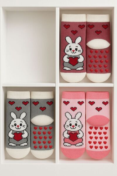 Pico Baby Havlu Çocuk & Bebek Çorabı / 3lü Kutulu / Premium / Kaydırmaz Taban...