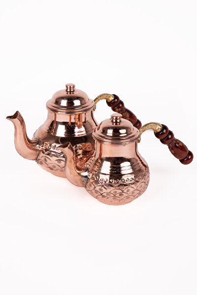 DMT COPPER HOME DMT COPPER KÜÇÜK BOY 4 KİŞİLİK GAZİANTEP BAKIR ÇAYDANLIK EL İ...