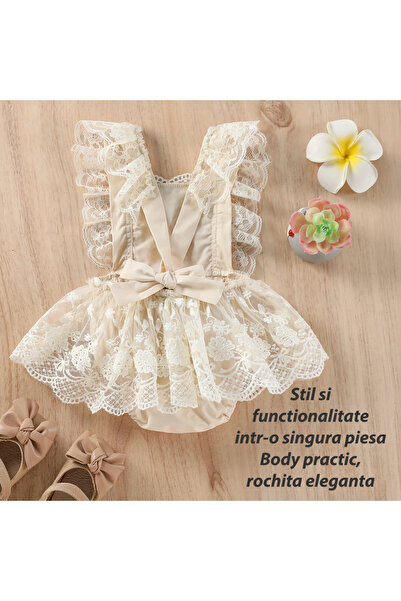 OEM Baby lace dress, 3–6 months (70 cm), bodysuit with snaps, 95% cotton 5% spandex
