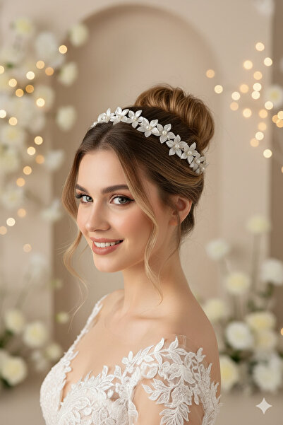Çınar Aksesuar El Yapımı Zarif Düğün ve Nişan Gelin Tacı & Saç Aksesuarları
