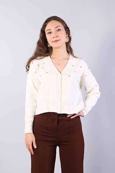Mckanzie 1455 Buttoned Stone Mini Cardigan