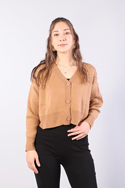Mckanzie 1455 Buttoned Stone Mini Cardigan