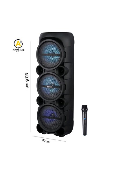 a+ anyplus Bluetooth Hoparlör 8X3inç 80cm Stereo Effect Rgb Işık Parti Hoparl...