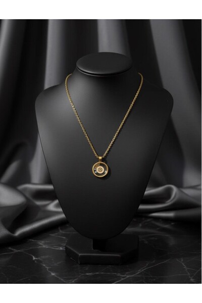 AYSA TAKI Çelik Gold Fanus Kolye