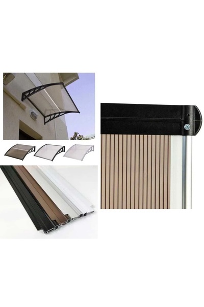 Alma Net Office Modular Awning, White with Transparent Polycarbonate, 120 x 100 cm