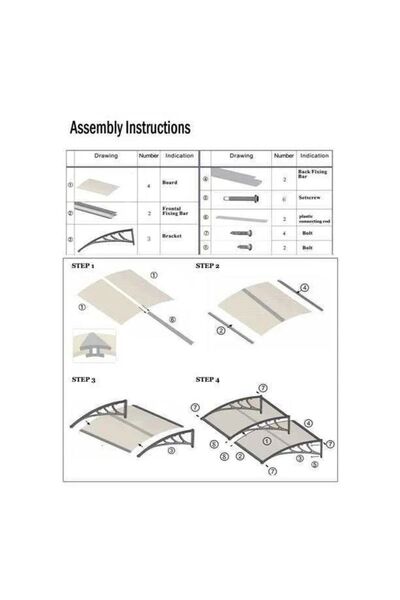 Alma Net Office Modular Awning, White with Transparent Polycarbonate, 120 x 100 cm