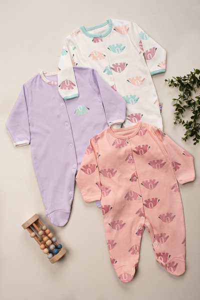 DEFNE LİNA BABY ملابس أطفال بناتي من القطن مع حذاء تثبيت على شكل فيل بذلة موس...