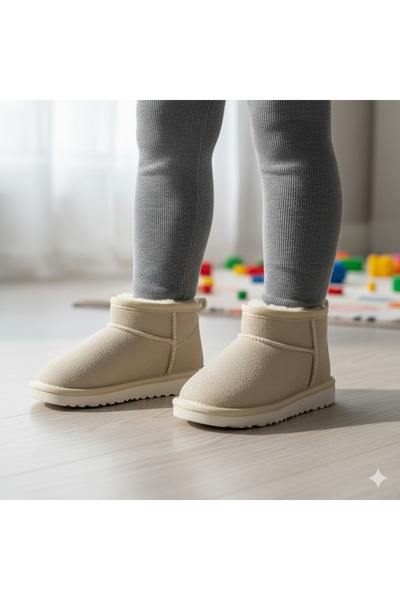 ARSENİK Παιδικά μποτάκια μπεζ Ultra Mini με επένδυση από μαλλί (στενή εφαρμογή, προτιμάτε τον μεγαλύτερο μείκτερ από 1 νούμερο)