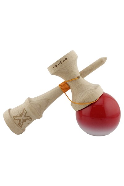Flippy Kendama X Originala, Profesionala, Flippy, Big Cups V2, Super Sticky, Rulment Metalic, Rosu/Alb