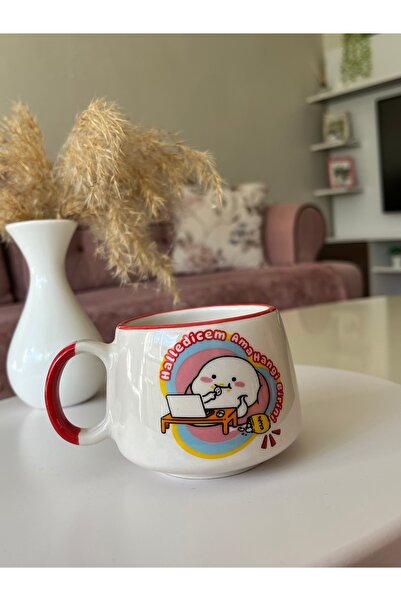 Inspire Ceramic Esprili Seramik Kahve Kupası 200 ml Komik Baskılı Seramik Hed...