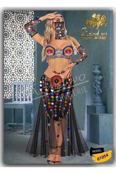 RAHAF TİCARET Şık İşlemli Oryantal Dans Kostümü