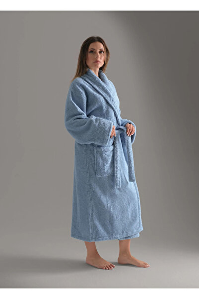 embays collection Göndör fürdőköpeny, kendőgalléros fürdőköpeny, 100% pamut női / férfi uniszex fürdőköpeny