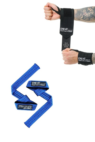 Dex Supports Fitness Bracelet - Legend Series+Weight Lifting Strap Lifting Straps 2 Pack