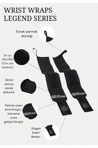 Dex Supports Fitness Bracelet - Legend Series+Weight Lifting Strap Lifting Straps 2 Pack