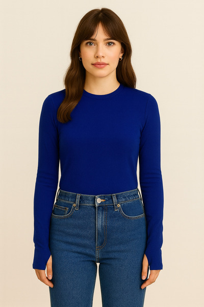 M&N Body Long Sleeve Fisherman's Finger Blouse