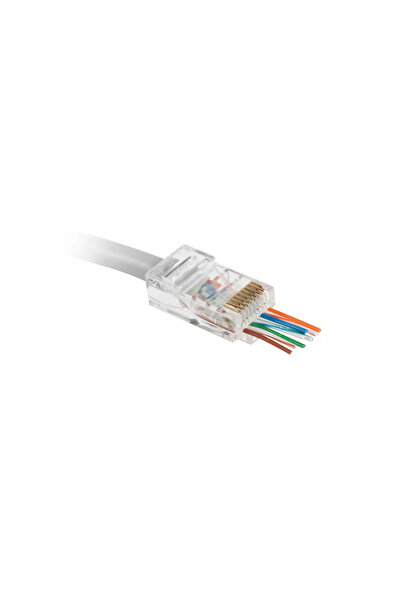 Eurokomp Mufa RJ45 8P8C CAT5E PASS THROUGH SOLID E5849 TEL0071