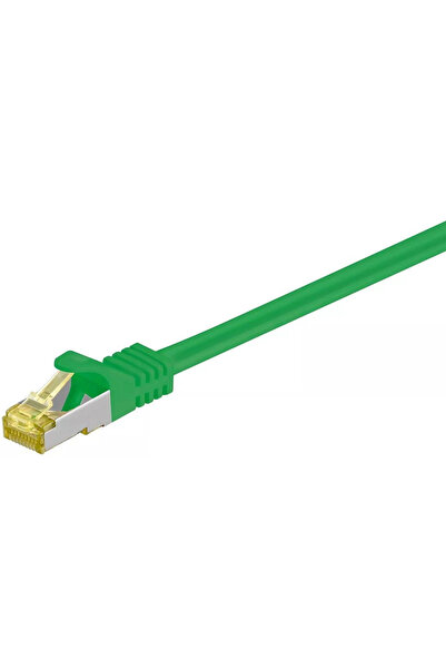 goobay SFTP CAT7 patch cable, 1m green, RJ45 male - RJ45 male