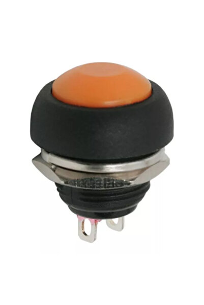 OEM Buton 1 circuit 1A 250V OFF-(ON) portocaliu fara retinere