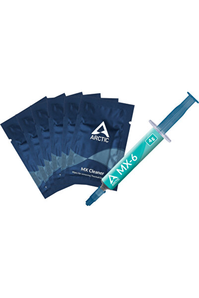 Arctic Cooling Thermal conductive paste MX-6 ULTIMATE MX6 4 grams + 6 special wipes 5.6W/mK MX Cleaner ARCTIC ACT