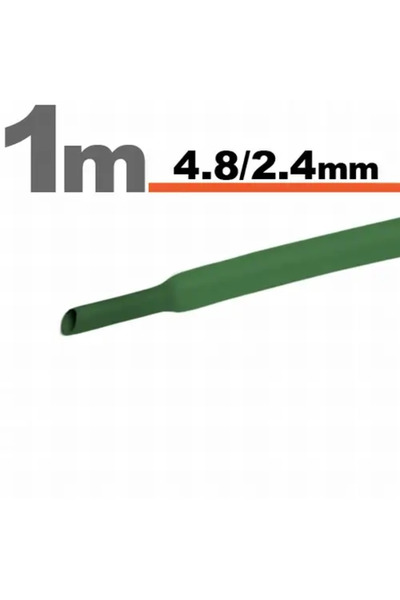 OEM Πράσινος θερμοσυστελλόμενος σωλήνας μήκους 4,8 /2,4 mm 1m