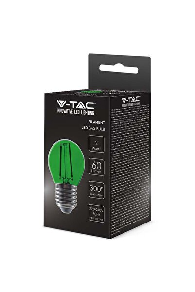 V-TAC LED bulb G45 E27 2W with green filament SKU-217411